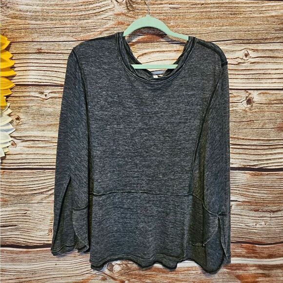 Z Supply gray top Women's large long sleeve Pre-owned - Picture 1 of 5